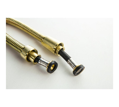 Набор с гигиеническим душем Aquanet Oberon со смесителем шлифованное золото AQ1219BG