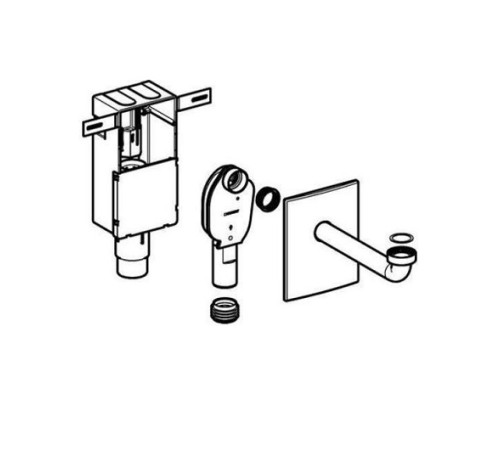 Сифон для раковины Geberit внутристенный глянцевый хром 151.120.21.1