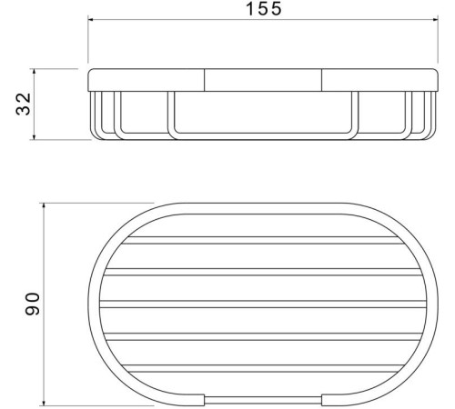 Мыльница-решетка Aquanet AQ4956MB матовый черный AQ4956MB