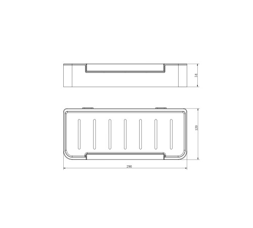 Полка для душа Aquanet AQ4966MB со стеклоочистителем матовый черный AQ4966MB