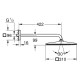 Верхний душ с кронштейном 422 мм GROHE Rainshower Mono 310 Cube хром 26563000