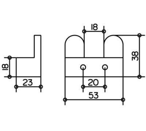 Крючок двойной Keuco Edition 300 хром 30015010000