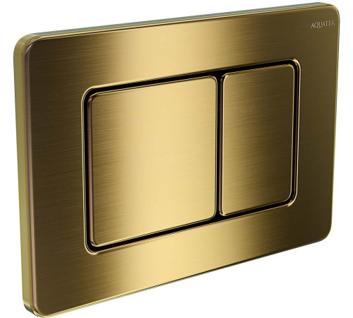 Панель смыва Kordi KDI-0000041 нержавеющая сталь титановое золото матовое квадратные кнопки KDI-0000041