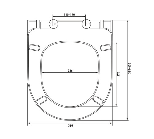 Унитаз подвесной безободковый Aquanet Поларис с сиденьем микролифт 360x518x360 мм AQ0700-01