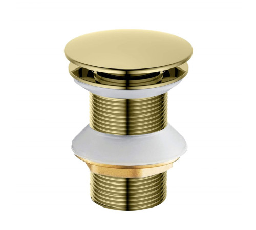 Донный клапан Aquatek Push-open без перелива полированное золото AQ6003PG