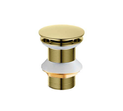 Донный клапан Aquatek Push-open без перелива полированное золото AQ6003PG