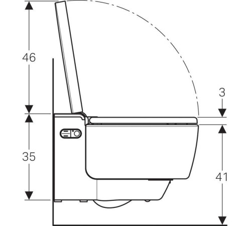 Унитаз-биде подвесной Geberit AquaClean Mera Comfort белый хром 146.214.21.1