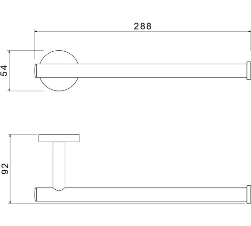 Полотенцедержатель Aquanet Оберон хром AQ4219CR