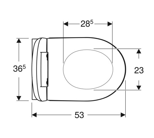 Унитаз подвесной Geberit iCon Rimfree безободковый с тонким сиденьем SoftClose 501.664.00.1