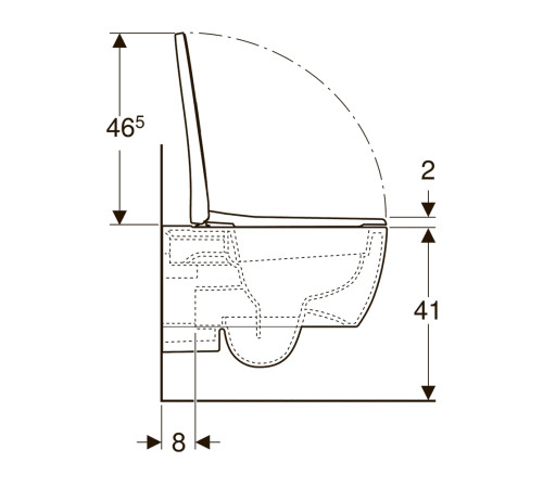 Унитаз подвесной Geberit iCon Rimfree безободковый с тонким сиденьем SoftClose 501.664.00.1