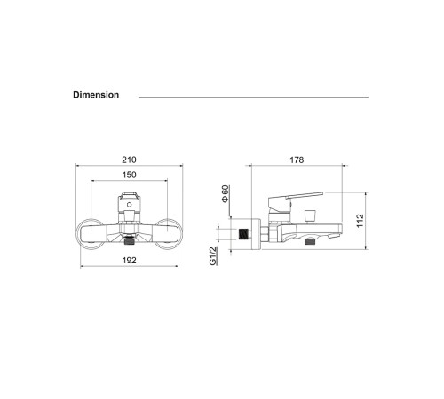 Набор смесителей 3 в 1 Aquanet Лугано (AQ1710CR + AQ1740CR + AQ2022CR) AQ1730CR