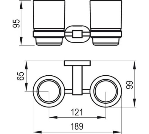 Держатель с двумя стаканами Ravak Chrome CR 220.00 X07P189