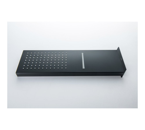 Верхний душ настенный Aquanet 2 jet 550x170x30 мм матовый черный AQ2085MB