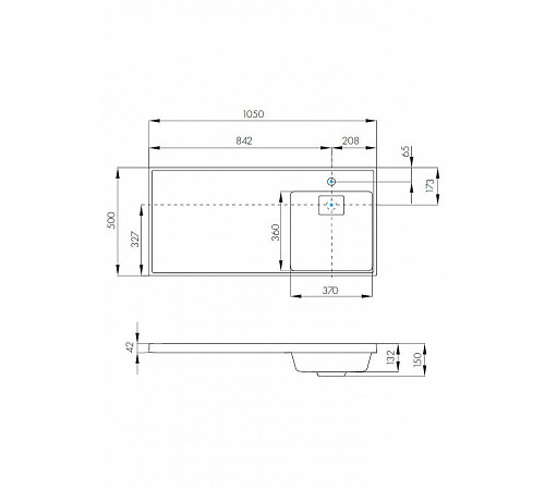 Комплект AQUATON Лондри 40 тумба и раковина Лондри 105 правая 1A2360K0LH010