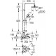 Душевая система со смесителем для ванны GROHE Tempesta Cosmopolitan System 200 хром 26305001