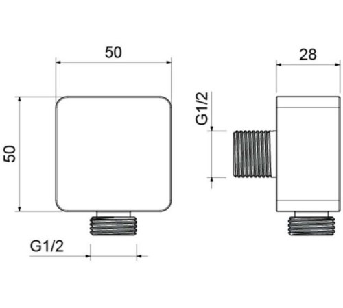 Шланговое подсоединение Aquatek матовый черный AQ2459MB