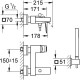 Смеситель для ванны GROHE Eurocube с душевым гарнитуром хром 23141000