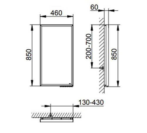 Зеркало с подсветкой Keuco Royal Lumos 460x850x60 мм 14597171000