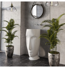 Раковина напольная Kerasan Artwork Moloco 45х51х94.5 см слив в пол белый 474001/756830