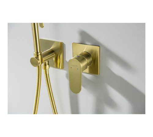 Комплект для гигиенического душа встроенный Aquanet Oberon шлифованное золото AQ1220BG