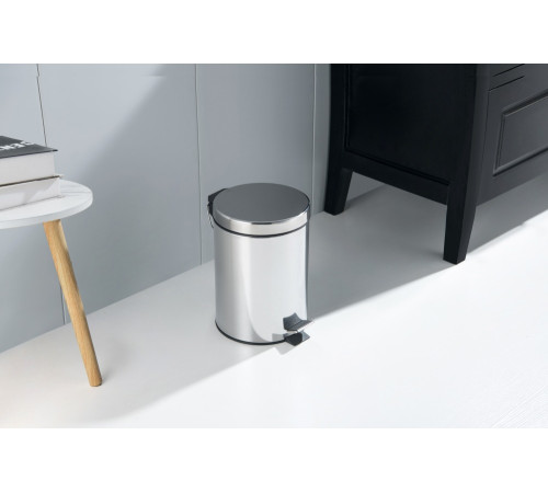 Корзина для мусора с педалью Aquanet AQ4991CR 5 л полированный хром AQ4991CR