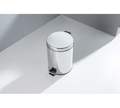Корзина для мусора с педалью Aquanet AQ4991CR 5 л полированный хром AQ4991CR