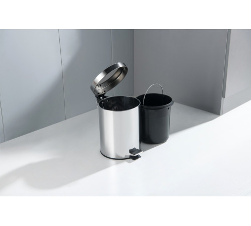 Корзина для мусора с педалью Aquanet AQ4991CR 5 л полированный хром AQ4991CR