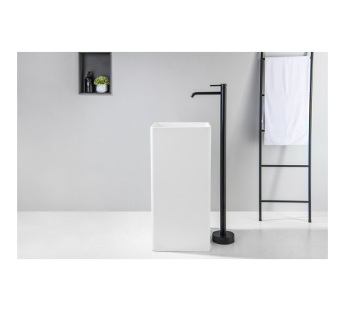 Смеситель для раковины напольный Aquanet Europa матовый черный AQ1309MB