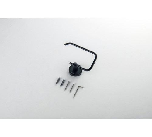 Бумагодержатель Aquanet Оберон квадратный матовый черный AQ4218MB