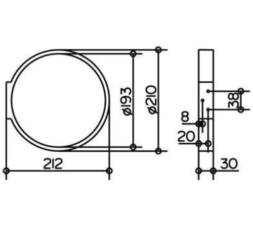 Полотенцедержатель кольцо Keuco Edition 300 хром 30021010000
