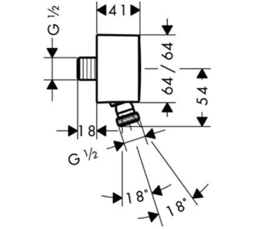 Шланговое подсоединение Hansgrohe FixFit хром 27414000
