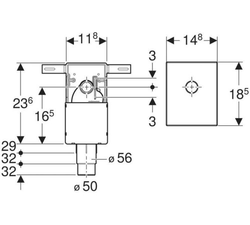 Сифон для раковины Geberit внутристенный белый 151.120.11.1