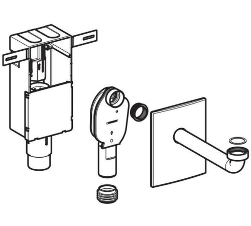 Сифон для раковины Geberit внутристенный белый 151.120.11.1
