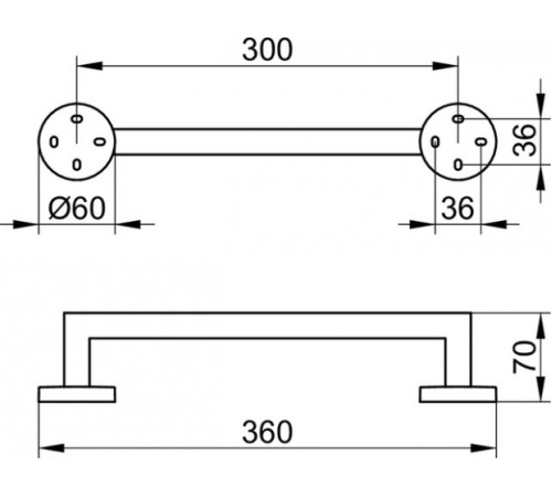 Поручень KEUCO EDITION 90 360 мм хром 19007010000