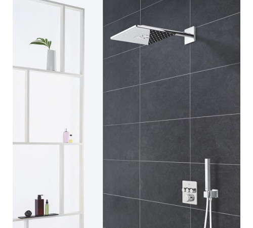 Душевая система с термостатом Grohe Grohtherm SmartControl и верхним душем Rainshower SmartActive Cube 310 хром 34706000