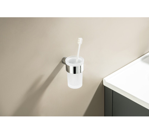 Стакан с держателем Aquatek Лира хром AQ4427CR