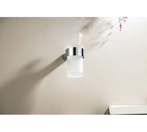 Стакан с держателем Aquatek Лира хром AQ4427CR