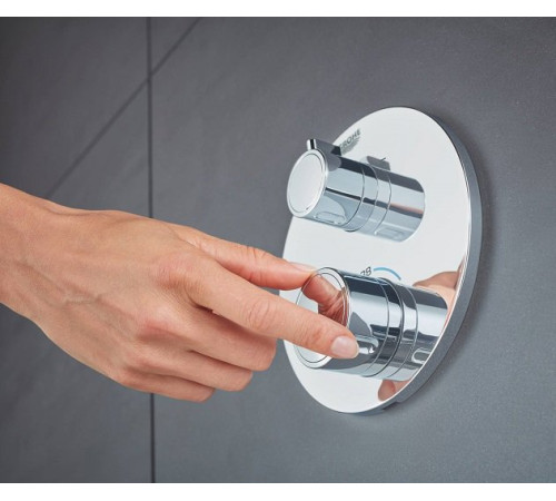 Термостат для душа GROHE Grohtherm с переключателем на 2 положения хром 24076000