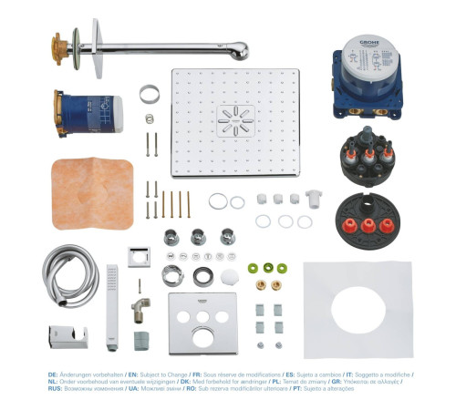 Душевая система с термостатом Grohe Grohtherm SmartControl и верхним душем Rainshower SmartActive Cube 310 хром 34712000