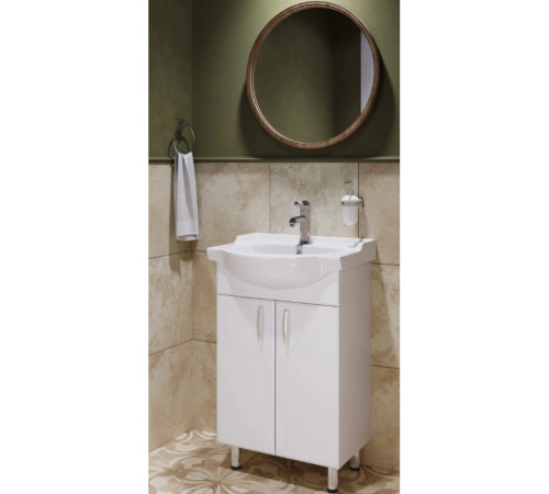 Комплект Тумба напольная Dreja Идеал с умывальником Реал 56 SET_Идеал/Реал-56