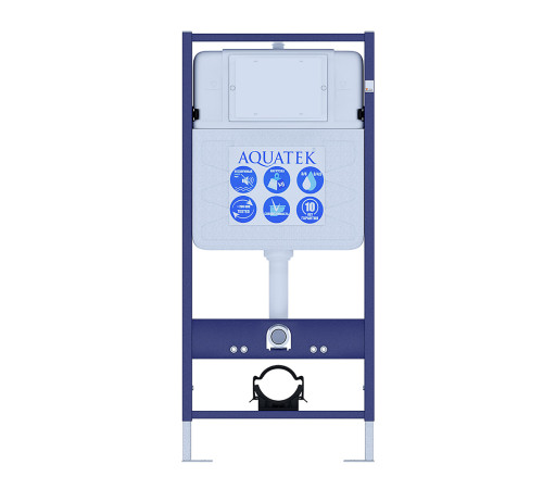 Комплект инсталляции 4 в 1 Aquatek Поларис (рама Standard, унитаз AQ0700-01, сиденье soft-close, панель KDI-0000013) ПОЛАРИС-01-013