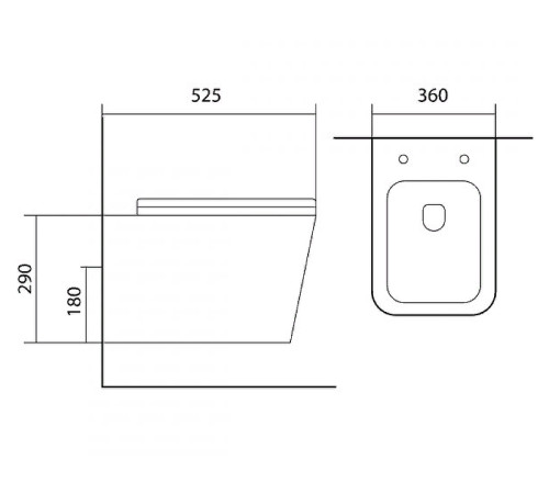 Унитаз подвесной AQUATEK Либра New безободковый с тонким сиденьем микролифт AQ0530N-00