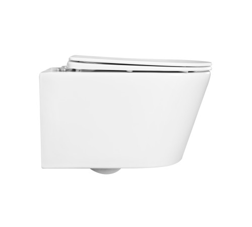 Унитаз подвесной безободковый Aquanet Оберон Tornado 531х360х344 мм сиденье микролифт AQ1365T-00