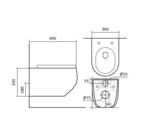 Инсталляция с унитазом AQUATEK Европа рама Standard INS-0000012 кнопка KDI-0000012 унитаз AQ1900T-00 T KDI12
