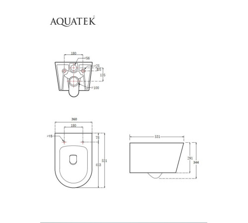 Комплект инсталляции 4 в 1 AQUATEK ОБЕРОН T-012 (рама INS-0000017, крепеж KKI-0000002, клавиша KDI-0000012, унитаз AQ1365T-00 soft-close) INS-0000017/KKI-0000002/KDI-0000012/AQ1365T-00