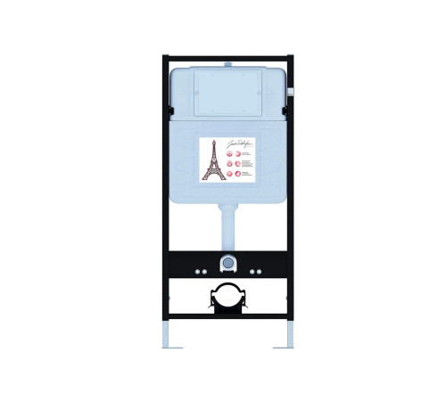 Унитаз с инсталляцией Jacob Delafon Rodin+ сиденье тонкое микролифт панель для двойного смыва матовый черный E21750RU-BL