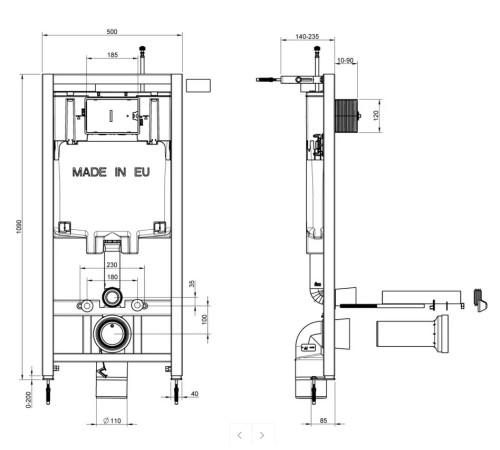 Унитаз с инсталляцией Jacob Delafon Rodin+ сиденье тонкое микролифт панель для двойного смыва глянцевый белый E21750RU-00