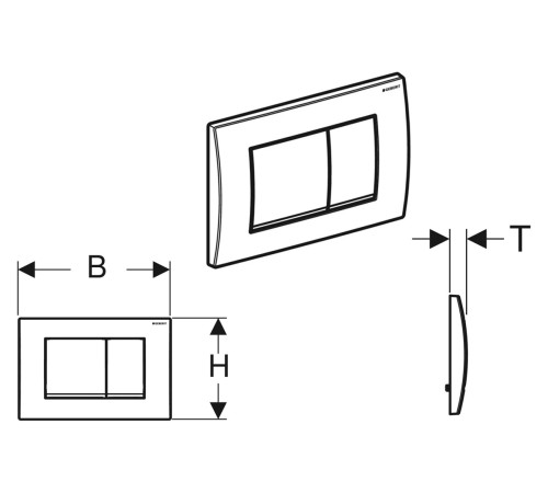 Смывная клавиша Geberit Delta30 двойной смыв альпийский белый 115.137.11.1