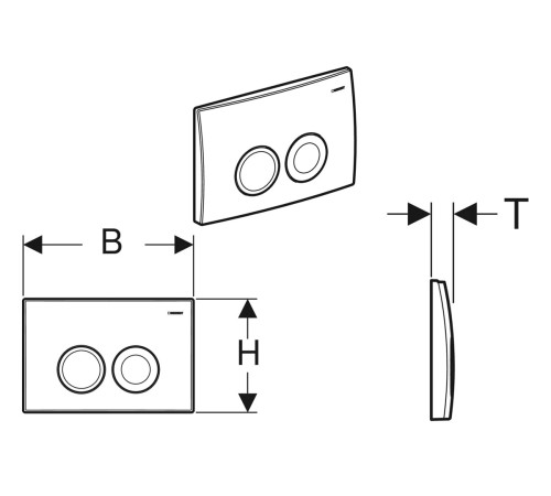 Смывная клавиша Geberit Delta20 двойной смыв альпийский белый 115.127.11.1