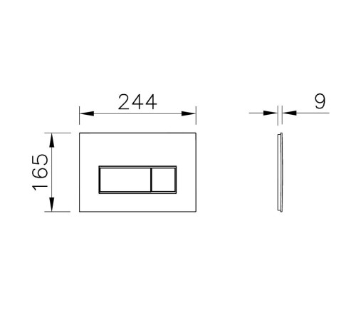 Панель смыва VitrA Root Square никель 740-2395